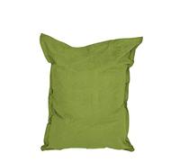 Lumaland Puff Pera Gigante | Bean Bag XXL de Micro Terciopelo para Interior con Funda Lavable | 140cm x 180cm Bolsa de Frijoles | Bolsa Interior rellenable Incl. 380 litros de Perlas de EPS [Verde]