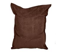 Lumaland Puff Pera Gigante | Bean Bag XXL de Micro Terciopelo para Interior con Funda Lavable | 140cm x 180cm Bolsa de Frijoles | Bolsa Interior rellenable Incl. 380 litros de Perlas de EPS [Marrón]