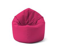 Lumaland Puff Pera Redondo Grande 120 x 80 x 75 cm | Sillón Relax Impermeable para Interior & Exterior | Mueble Ideal para Salón, Jardin y Terraza | con Relleno Incluido 300l [Rosa]