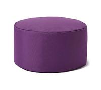 Lumaland Puff Reposapiés Impermeable Comfort Line - Taburete Otomano Redondo para Interior y Exterior - Resistente, Versátil y Moderno - 45 x 25 x 25 cm/Púrpura