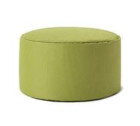 Lumaland Puff Reposapiés Impermeable Comfort Line - Taburete Otomano Redondo para Interior y Exterior - Resistente, Versátil y Moderno - 45 x 25 x 25 cm/Verde