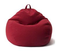 Lumaland puff Sillón Relax Moldeable de Interior con Taburete Disponible | Puf Infantil con Relleno Incluido | 315 litros de Volumen [Rojo]