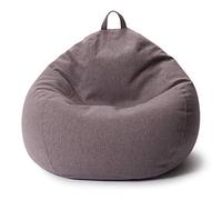 Lumaland Puff Sillón Relax Moldeable de Interior | Con Taburete Disponible | Puff Infantiles con Relleno Incluido | 315 litros de Volumen [Gris Oscuro]