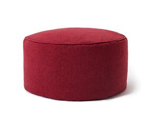 Lumaland Reposapiés de Interior Comfort Line | 25x45cm | Taburete Redondo para Puff Pera | Resistente, Versátil & Moderno [Rojo]