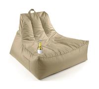 Lumaland Saco de Asiento Interior Exterior Jardín Sillón Portabotellas XXL Be...