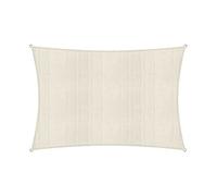 Lumaland Sunsail Rectangular 2 x 3 Metros | Protección Solar Resistente a la Intemperie In uerdas de sujeción | Terraza, jardín y balcón, Tejido de Vela HDPE, protección UV [Crema]