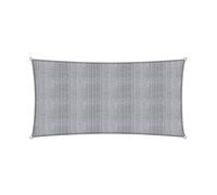 Lumaland Sunsail Rectangular 2 x 4 Metros | Protección Solar Resistente a la Intemperie In uerdas de sujeción | Terraza, jardín y balcón, Tejido de Vela HDPE, protección UV [Gris Claro]