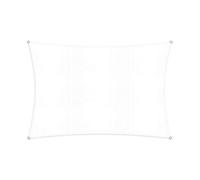 Lumaland Sunsail Rectangular 3 x 4 Metros | Protección Solar Resistente a la Intemperie In uerdas de sujeción | Terraza, jardín y balcón, Tejido de Vela HDPE, protección UV [Blanco]