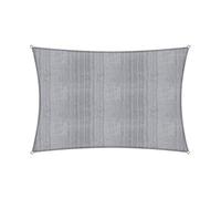 Lumaland Sunsail Rectangular 3 x 4 Metros | Protección Solar Resistente a la Intemperie In uerdas de sujeción | Terraza, jardín y balcón, Tejido de Vela HDPE, protección UV [Gris Claro]