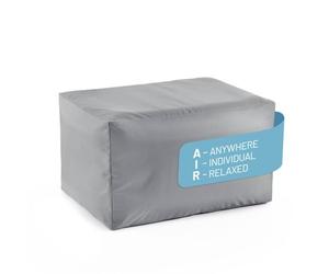 Lumaland Taburete de camping hinchable, bolsa de asiento al aire libre, ideal para asientos y sofás, asiento de aire ajustable, carga máxima de 150 kg y resistente al agua, 60 x 45 x 35 cm