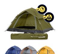Lumaland Tienda de campaña Outdoor Light Pop Up Ligera para 3 Personas Camping Acampada Festival 210 x 190 x 110 cm Verde