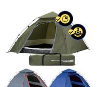 Lumaland Tienda de campaña Pop Up para 2-3 Personas, 215 x 195 x 120 cm, para 4 Estaciones, Tienda iglú para Exteriores, para Trekking y Festivales, Ligera, Impermeable y Resistente, Color Verde