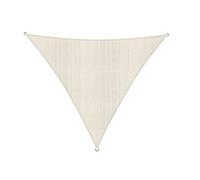 Lumaland Toldo Triangular | 3 x 3 x 3 Metros Resistente a la Intemperie, protección Solar, Incluye Cuerdas de fijación, para terraza, jardín y balcón, Sombra con protección UV [Crema]