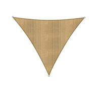Lumaland Toldo Triangular | 4 x 4 x 4 m, protección Solar, Resistente a la Intemperie, Incluye Cuerdas de fijación, para terraza, jardín y balcón, Sombra con protección UV [Arena]