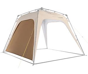 Lumaland Where Tomorrow Pared Lateral Adicional para Gazebo de Camping - Carpa Plegable para Acampada, Jardín o Terraza - Cenador Impermeable para Exteriores - 2.5 x 2.5 x 1.9 Metros/Marrón