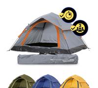 Lumaland x Where Tomorrow - Tienda de campaña con cúpula Pop-up (Cabeza Ligera para 3 Personas, 2 entradas - 210 x 110 cm), Color Gris