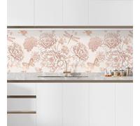 Lumalea - Adhesivo decorativo para cocina, resistente al calor y al agua, fácil de colocar, decoración de pared, antimanchas, ideal para renovación, diseño de mariposas, 70 x 105 cm