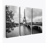 Lumalea - Cuadro tríptico sobre lienzo - Torre Eiffel Paris 3617689718118