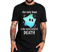 Lumalee The Only Hope Is The Relief of Death T-Shirt Movie Quotes Fans Gift T Shirt For Men O-Neck 100% Cotton Tops Black XL