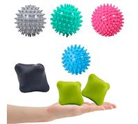 Lumanby Bolas de masaje de lacrosse con punta de gatillo de 7 piezas para pies de cuello trasero, PVC respetuoso con el medio ambiente bola de masaje (juego-4)