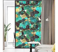 Lumanduo Película de privacidad para ventana de iglesia, colores teñidos, decorativa, para vidrio, para puerta, para tratamientos de ventanas, 23.6 x 35.4 pulgadas (60 x 90 cm)