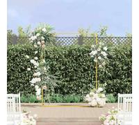 Lumanois Arco de Boda Dorado 150 x 49,5 x 200 cm Acero,Casa y jardín,Jardín,Artículos de Exterior,Estructuras de Exteriores,Pérgolas,Arcos y enrejados de jardín,3.25kg-42023040