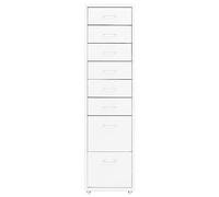 Lumanois Armario archivador móvil Metal Blanco 28x41x109 cm,Mobiliario,Armarios y Almacenamiento,Armarios archivadores,18.85kg-335920
