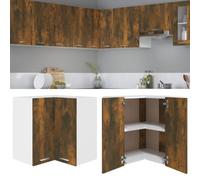 Lumanois Armario esquinero Colgante Roble Ahumado 57x57x60 cm Madera de ingeniería, Mobiliario Armarios y Almacenamiento Armarios de Cocina, Marrón, 20kg
