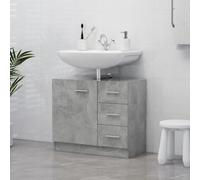 Lumanois Armario para Lavabo contrachapada Gris hormigón 63x30x54 cm, Mobiliario Conjuntos de Muebles Muebles de baño, Gris, 16.73kg