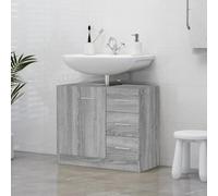 Lumanois Armario para Lavabo Madera contrachapada Gris Sonoma 63x30x54cm, Mobiliario Conjuntos de Muebles Muebles de baño, Gris, 17.64kg