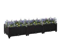 Lumanois Arriate 120x40x23 cm Polipropileno, Casa y jardín Jardín Jardinería Maceteros y jardineras, Negro, 5.11kg