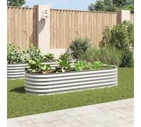 Lumanois Arriate de Acero galvanizado Plateado 240x80x44 cm,Casa y jardín,Jardín,Jardinería,Maceteros y jardineras,13.55kg-45518