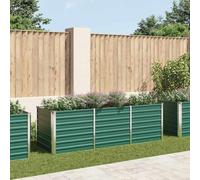 Lumanois Arriate de jardín de Acero galvanizado Verde 240x80x77 cm, Casa y jardín Jardín Jardinería Maceteros y jardineras, Verde, 14.9kg