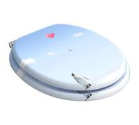 Lumanois Asiento de Inodoro de Cierre Suave 2 pcs Azul 44 x 38 cm,Fontanería,Piezas y Herramientas para componentes de fontanería,Accesorios de baño y bidé,Asientos de inodoros y bidés,6.4kg-3414546