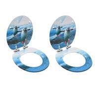 Lumanois Asiento de Inodoro Tapa Cierre Suave 2 uds MDF diseño pingüinos,Bricolaje,Fontanería,Accesorios de baño y bidé,Asientos de inodoros y bidés,7.8kg-3056415