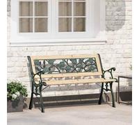 Lumanois Banco de jardín con cojín Marrón 116 x 54 x 73 cm Madera,Mobiliario,Asientos de Exterior de jardín,12.75kg-319570