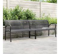 Lumanois Banco de jardín Doble de Acero y WPC 231 cm,Mobiliario,Asientos de Exterior de jardín,26.8kg-366538