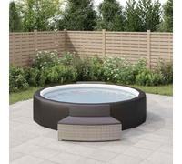 Lumanois Bancos bañera hidromasaje y Cojines 2 uds ratán sintético Gris,Casa y jardín,Accesorios para Piscinas y SPA,17.4kg-362263