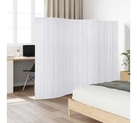 Lumanois Biombo Divisor bambú Blanco Ancho 250 cm Alto 165 cm, Mobiliario Divisores de ambientes, Blanco, 6.35kg