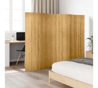 Lumanois Biombo Divisor bambú Natural Ancho 250 cm Alto 165 cm, Mobiliario Divisores de ambientes, Marrón, 6.35kg