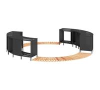 Lumanois Borde bañera hidromasaje Madera Acacia y ratán sintético Negro,Casa y jardín,Accesorios para Piscinas y SPA,43.6kg-3270640