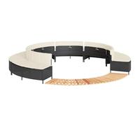 Lumanois Borde bañera hidromasaje Madera Acacia y ratán sintético Negro,Casa y jardín,Accesorios para Piscinas y SPA,50.1kg-3270636