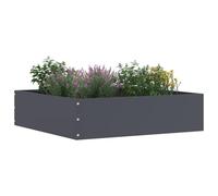 Lumanois Borde de Césped 6 pcs Antracita 50 x 50 x 13 cm Acero,Vallas de jardín,Ribetes y Bordes para jardín,8.62kg-874721