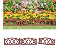 Lumanois Borduras de jardín 17 Unidades PP Rojo 10 m,Bricolaje,Vallas de jardín,Ribetes y Bordes para jardín,3.14kg-318296