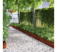 Lumanois Borduras para césped 10 pcs Oxidado 103 x 0,05 x 22 cm,Bricolaje,Vallas de jardín,Ribetes y Bordes para jardín,8.7kg-874825