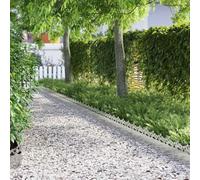 Lumanois Borduras para césped 10 pcs Plateado 103 x 0,05 x 22 cm,Bricolaje,Vallas de jardín,Ribetes y Bordes para jardín,8.7kg-874819