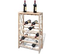 Lumanois Botellero con estantes para 25 Botellas Madera Maciza Abeto,Mobiliario,Armarios y Almacenamiento,Botelleros,2.42kg-241068