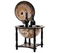 Lumanois Botellero Globo terráqueo Madera Maciza eucalipto Negro,Mobiliario,Armarios para Vino y licores,4.83kg-343474