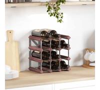 Lumanois Botellero para 12 Botellas Madera Maciza Pino marrón,Mobiliario,Armarios y Almacenamiento,Botelleros,2.04kg-340891