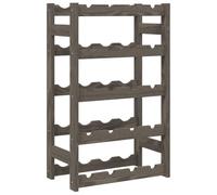 Lumanois Botellero para 20 Botellas Madera Maciza de Pino Gris,Mobiliario,Armarios y Almacenamiento,Botelleros,2.9kg-373379